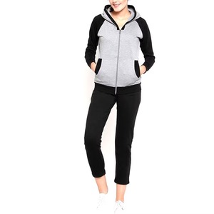 Custom Logo Women's Thick Fleece Two Piece <b>Set</b> Women Clothing Zip up Sweatshirt <b>Sweatpants</b> <b>Set</b> Tracksuits Hoodie <b>Set</b> - Product Image 1