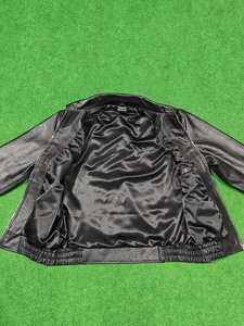 Custom Men's Embroidery Patches High Quality <b>Leather</b> Waterproof Bomber Custom Zipper Classic Street Varsity <b>Real</b> <b>Leather</b> <b>Jacket</b> - Product Image 2