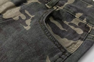 Jean en denim pour homme, coupe ample, 100 % coton, épais, imperméable, coupe-vent, respirant, écologique, coupe droite, foncé, hiver, automne - Product Image 4