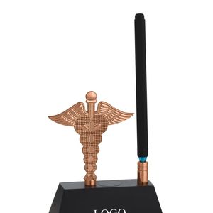Premium Metal Medical Symbol Pen Stand Professional Elegant Clinic Desktop Organizer Stationery Holder For Doctor Promotion - Product Image 1