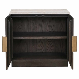 Meuble de salon modulaire en bois de manguier massif, écologique et moderne, grande capacité, 2 portes, portes à panneaux plats, marque Chandni Rajasthan - Product Image 2
