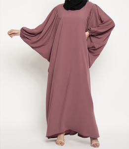 Wholesale Modest Dubai Beaded <b>Sequined</b> Long Sleeve Abaya Muslim Traditional Handmade Wedding Women Polyester Breathable V Neck - Product Image 1