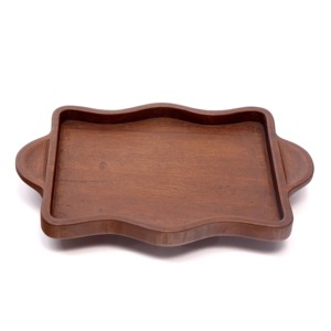 Plateau en bois élégant, planche de service moderne pour la présentation des aliments, cuisine, salle à manger et cadeaux, plateau en bois de qualité supérieure - Product Image 1
