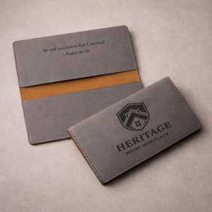 ซองใส่สมุดเช็คหนังแท้ป้องกัน RFID คุณภาพพรีเมียม พร้อมช่องใส่บัตรธุรกิจ รุ่น LCR-0161 - Product Image 1