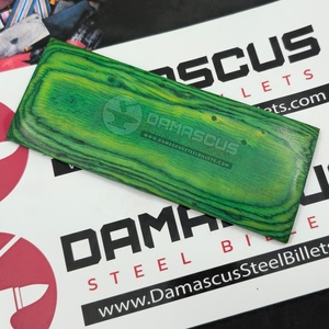 Escamas de Madera de Abedul Laminada Verde Esmeralda para Mangos de Cuchillos, Par de Resinas Verdes y Amarillas Vibrantes para Cuchillos Personalizados - Product Image 3