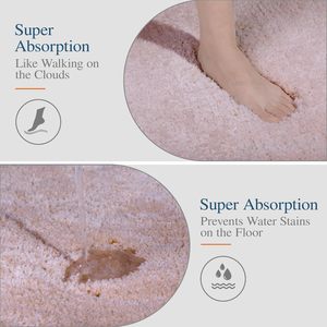 Hot Selling 17"x24" Microfiber Bath <b>Mat</b> Super <b>Absorbent</b> Non-Slip Floor Thick Plush Shaggy Tufted Bathroom Rug Washable Hotel - Product Image 3