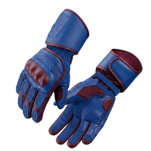 Gants d'hiver thermiques en cuir pour moto et vélo, doigts entiers, respirants, imperméables, antidérapants, poignet réglable - Product Image 2