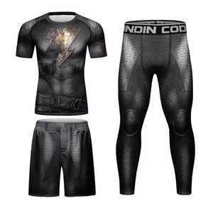 Conjunto de BJJ No-Gi de Alta Calidad y Alto Rendimiento para Hombre, Personalizable, Transpirable, de Secado Rápido, Rashguard de Spandex/Nylon de Manga Corta - Product Image 5