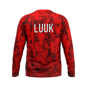 Haut de sport pour homme à col rond et manches longues, imprimé par sublimation personnalisée, séchage rapide, coupe classique, idéal pour la gym - Product Image 2