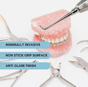 Elevadores Dentales para Cirugía Oral, Separadores y Extractores de Raíces, Punta Curva a 90 Grados, Acero Inoxidable, Manual, CE - Product Image 4