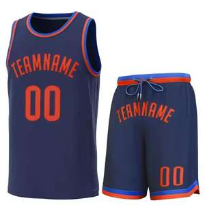 Maillots de basket-ball sans manches respirants pour hommes avec impression numérique, antibactériens, 100% polyester, couleurs et tailles personnalisées - Product Image 2