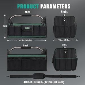 Portable <b>Tool</b> Box Home Essentials Vietnam Button <b>Tool</b> <b>Bag</b> Organizer for Men Multi-Pockets and Adjustable Shoulder Strap - Product Image 6