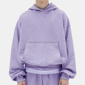 Baggy Distressed Surdimensionné Haute Qualité Hommes À Capuche 500 GSM Épais Y2K Style Premium En Vrac Polyester/Coton Brodé À Séchage Rapide - Product Image 6