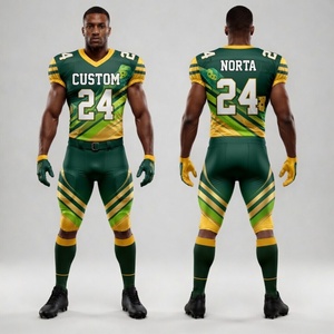 Ensemble d'uniformes de football américain entièrement sublimés avec logos personnalisés et impressions durables résistantes à la décoloration - Product Image 3