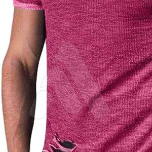 Camiseta Casual para Hombre, 100% Algodón, Lisa, con Efecto Desgastado, Logotipo Personalizado, Estilo Urbano, Transpirable, Ecológica, Manga Corta, Venta al Por Mayor - Product Image 6