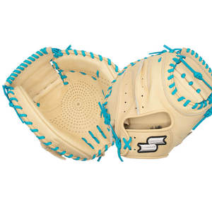 WARPRO INDUSTRY <b>Baseball</b> <b>Glove</b> Tan Leather Blue Stitching Full Finger H-Web Design Left-Handed Throw 11.5 Inch Infield Durable - Product Image 6