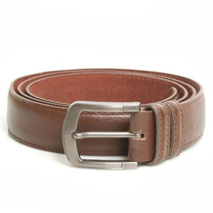 Cinturón de Cuero Vacuno Premium para Hombre, Cinturón Clásico Marrón para Vestir con Hebilla de Acero, Ligero para Uso Formal e Informal - Product Image 1