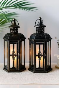 Faroles Decorativos Personalizados para Interiores y Exteriores, Faroles de Metal para Velas, Faroles de Piso Modernos de Estilo Rústico, Faroles Hechos a Mano de Acero Inoxidable - Product Image 4