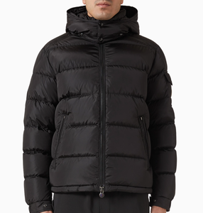 Veste d'hiver de luxe pour hommes Manteau long à capuche imperméable en duvet de canard blanc de luxe épais et chaud avec logo personnalisé - Product Image 1