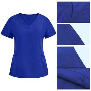 Uniformes Médicos Más Vendidos, Uniformes de Enfermería, Conjuntos de Uniformes para Clínica, Blusa de Manga Corta y Pantalones - Product Image 4