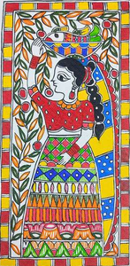Pintura Artesanal de Metal en 3D de Arte Folclórico de Bihar Madhubani para Decoración de Paredes del Hogar, Pintura Auténtica de Mithila, Jharkhand Ojistha - Product Image 3