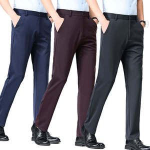 Men's Slim Fit Stripe Dress men's pants Business Formal Casual Office Trousers Skinny Stylish Fabric Design Sweatpants for men - Product Image 5