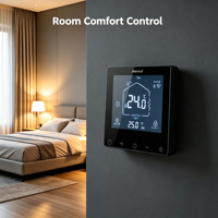 Termostato Digital Inteligente WiFi de 16A con Panel Táctil, Programable Semanalmente, Controlador de Temperatura para Calefacción por Suelo Radiante