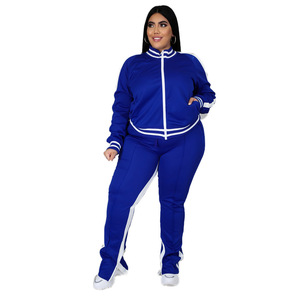 Winter Fall <b>Women's</b> Outfits Patchwork Thick Crop <b>Jacket</b> Long Pants Warm Casual Jogger Two Piece Set Outfits for <b>Women</b> - Product Image 5