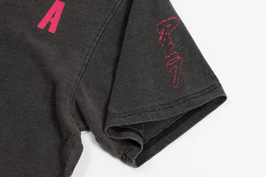 Camiseta Negra de Manga Corta con Cuello Redondo y Estampado del Personaje de Anime Akira para Hombre, Corte Regular, Algodón Jersey, Estilo Urbano - Product Image 2