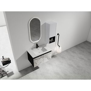 Mobile Bagno Sospeso da 30 Pollici con Lavabo in Ceramica e Armadietto Laterale, Ante con Chiusura Ammortizzata, Combinazione Mobiletto (Pacchetto KD) - Product Image 5