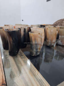 Handmade Eco-Friendly Polished <b>Viking</b> Animal Style Horn <b>Cups</b> & Glasses From India Bulk Wholesale Organic Material Factory Price - Product Image 5