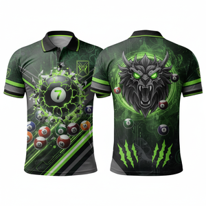 Camiseta de Billar para Hombre de Alto Rendimiento OEM, Diseño Deportivo de Manga Corta, Tejido Sólido, Personalizable, de Secado Rápido, Poliéster/Algodón - Product Image 5