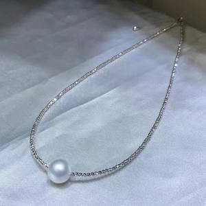 Collier en perles d'eau douce, chaîne de clavicule polyvalente de luxe, bijoux en perles naturelles, cadeau pour femmes - Product Image 2