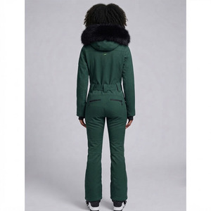 High Quality Men Jumpsuit Insulated Snowsuit with Detachable Fur Hood Slim Fitted Winter Snow <b>Overall</b> - Product Image 4