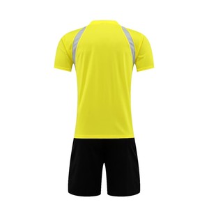Ensemble maillot et short de football sublimé noir pour homme, col en V, séchage rapide, uniforme de sport pour équipe, vente en gros - Product Image 6
