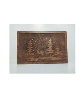 <b>Wooden</b> Cremation Urn for Human Wood Ashes Decorative <b>Box</b> Funeral Urns for Adult Male Female with Satin Bag Burial or <b>Keepsake</b> - Product Image 2