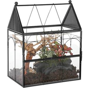 Terrario Elegante de Cristal en Forma de Cubo con Marco Metálico para Suculentas, Diseño Geométrico Moderno, Florero de Mesa para Plantas de Interior - Product Image 5