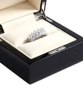 Wholesale Marquise Cut Lab Grown Diamond 10K 14K 18K Solid Gold IGI Certified Half Eternity Leaf Design Ring Bridal <b>Wedding</b> Band - Product Image 4
