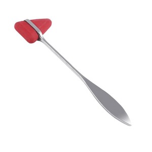 Marteau de réflexes à percussion TAYLOR en acier inoxydable à tête rouge, certifié CE, ensemble d'instruments de physiothérapie Mahersi, garantie 1 an - Product Image 1