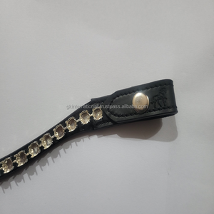 Cadena de copa de cuero para cejas de caballo con botón de 10mm y 8mm y cierre a presión Productos Premium para caballos - Product Image 5