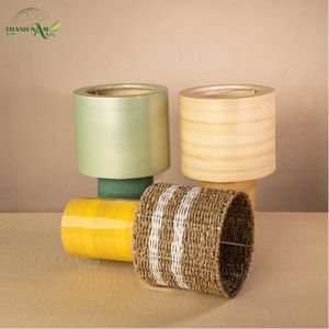 Handmade Bamboo Minimalist Table Lamp with Modern Color Finish Indoor <b>Light</b> Covers and Lamp <b>Accessories</b> - Product Image 2