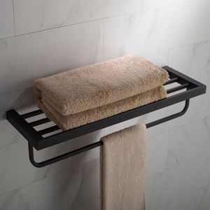 bathroom <b>shelf</b> organiser stylish wall mounted rack towel storage solution premium bathroom decor organiser - Product Image 4