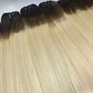 Paquete de Cabello Humano Super Double Draw Ombre Marrón Rubio con Cierre, Cabello Virgen Vietnamita Crudo de Primera Calidad, Envío Rápido, Calidad de Lujo - Product Image 2