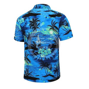 T-shirt Hawaïen pour Homme 100% Coton de Haute Qualité, Couleur Personnalisée, Respirant, Écologique, Vêtement Décontracté pour Adultes - Product Image 4