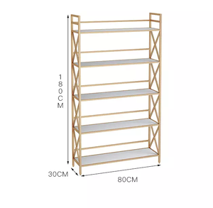 Estante de exhibición de metal y hierro de estilo industrial antiguo, librero vintage para decoración del hogar. - Product Image 2