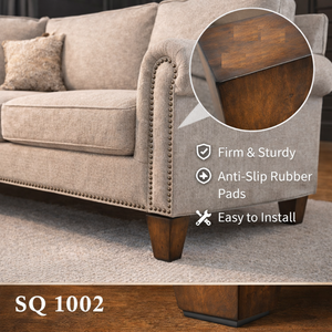 Direct Factory Price Square Tapered Pyramid Wooden Furniture Components Premium Rubberwood Sturdy Couch Support <b>Feet</b> Wholesale - Product Image 5