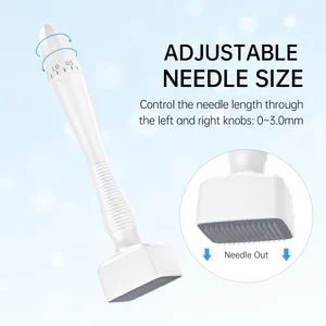 Agujas médicas Sello facial Microneedle ajustable Mesoterapia Derma Roller Sello Crecimiento del cabello DRS 140 Pines Derma Stamp