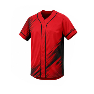Conjunto de Uniforme de Béisbol Rojo para Hombre Ekin-ImpeX, Jersey de Manga Corta, Pantalones Blancos, Poliéster que Absorbe la Humedad, Uniforme de Béisbol Juvenil - Product Image 3