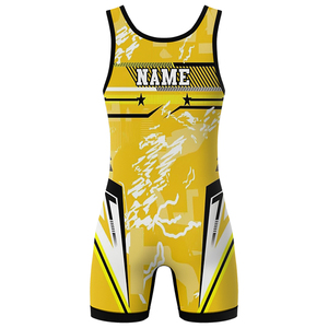 Singlet de Lucha Sublimado para Hombre, Elástico y Duradero, Transpirable, Ligero, Cómodo, Personalizable en la Parte Delantera, Spandex/Poliéster, Nuevo - Product Image 5