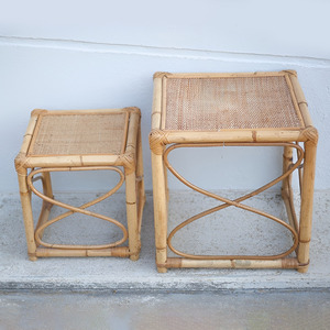 Juego de mesas de ratán con diseño nido, mesas auxiliares de café de ratán estilo bohemio, calidad superior, venta al por mayor - Product Image 5